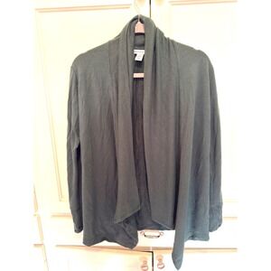 Athleta Dark Green TTP EeCh Cardigan Shawl Collar Open Front XXS‎